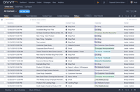 Screenshot of Content Interface (List View)