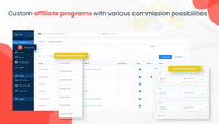 Screenshot of Custom Affiliate Programs with various commission possibilities