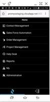 Screenshot of Promys Enterprise mobile