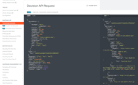 Screenshot of Decision API JSON example