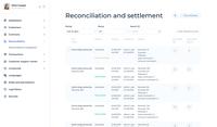 Screenshot of Reconciliation and settlement. Back-office