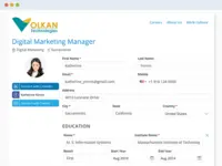 Screenshot of Customized application form