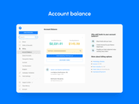 Screenshot of Manage your balance in one account. Share it across your team.
