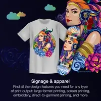 Screenshot of Professionals in the sign and print, and fashion industry rely on CorelDRAW® to create artwork for a variety of print outputs, thanks to a powerful color management engine and superior prepress tools.