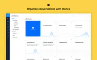 Screenshot of Stories are an intuitive way to tell the bot how to react to different situations. Create Stories for frequent questions and cases to save more time for the difficult ones.