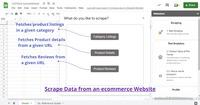 Screenshot of scrape data from e-commerce websites