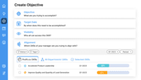 Screenshot of Create Objectives