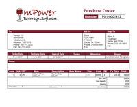 Screenshot of mPower Sample Purchase Order