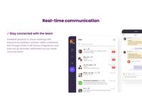 Screenshot of Real-time chat and direct posting of comments.