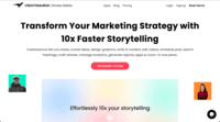 Screenshot of Creatosaurus is an all in one creative & marketing platform to tell stories at scale