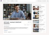 Screenshot of Discover learning nuggets created by colleagues. Jump directly to chapters or watch videos in different speeds – according to individual needs.
