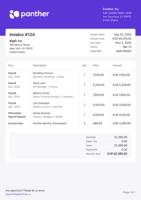 Screenshot of View your comprehensive invoice.