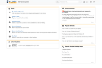 Screenshot of Self-Service Portal