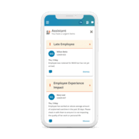 Screenshot of WorkForce Assistant: Identifies and prioritizes urgent matters, such as potential compliance risks or labor attendance issues, and triggers predictive and proactive notifications that alert stakeholders when action is required.