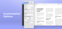 Screenshot of Document customization.