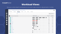 Screenshot of Workload Views allow users to see an entire team's workload at once and make resource adjustments in stride.