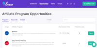 Screenshot of Lasso's Opportunities Page