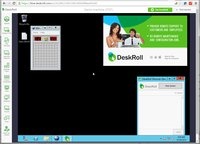 Screenshot of DeskRoll remote connection view - Windows remote desktop.