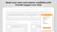 Screenshot of Provide Support chat on a website