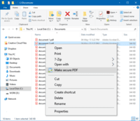 Screenshot of Protecting documents in Windows File Explorer