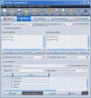 Screenshot of Log files setup