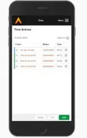 Screenshot of ALB Mobile - Time Entries