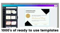 Screenshot of 1000's of ready to use  templates