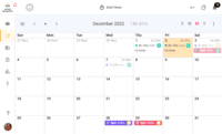 Screenshot of todo.vu's digital calendar open to its Month view.