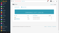 Screenshot of A freespace of 1GB is provided for the users .
