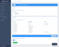 Screenshot of The matter and contacts can get synced with other legal tools (case management or draft platform).