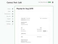 Screenshot of Simple and beautiful payslip in secure server