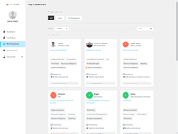 Screenshot of Outvise My Freelancers. 
Client's account: searching for freelancers.