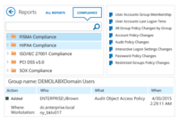 Screenshot of Out-of-the-box Compliance Reports