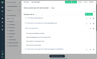 Screenshot of A few Test Steps written using Testsigma
