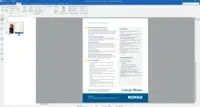 Screenshot of PDFs can be navigated with a thumbnail view