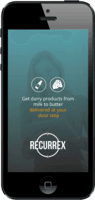 Screenshot of RecurRex Mobile App Dairy Products Landing Page