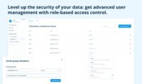 Screenshot of Data security: features advanced user management with role-based access control (RBAC).