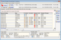 Screenshot of System Privileges Security Reports Comparison