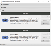Screenshot of AMPPS Apps Manager