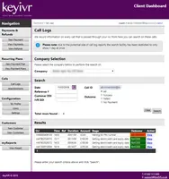 Screenshot of Key IVR - Call Logs