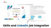 Screenshot of Skills and Linkedin job integrations