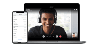 Screenshot of Start 1-1 video calls for live retail experiences, or launch video conferencing to connect with clients and colleagues at the click of a button
