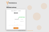 Screenshot of Phonexia Voice Verify can authenticate clients in 3 seconds based on their voice and offer them an immersive, passwordless authentication experience.
