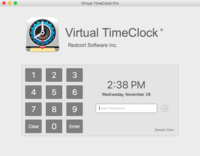 Screenshot of PIN Interface - employees enter a PIN to clock in/out