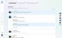 Screenshot of Comments management
