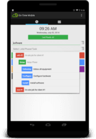 Screenshot of Project view on a mobile device