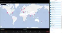 Screenshot of Ask your audience where they are from and see their locations plotted in real-time on a map as they type locations in the chat.