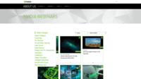 Screenshot of NVIDIA creates always-on content library filled with webinars with ON24 Engagement Hub, segmented by different languages and geo-locations.