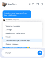 Screenshot of Custom template replies for faster engagement