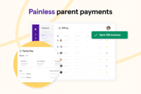 Screenshot of In-app automatic payments, one-click billing and payment reminders to simplify parent billing.